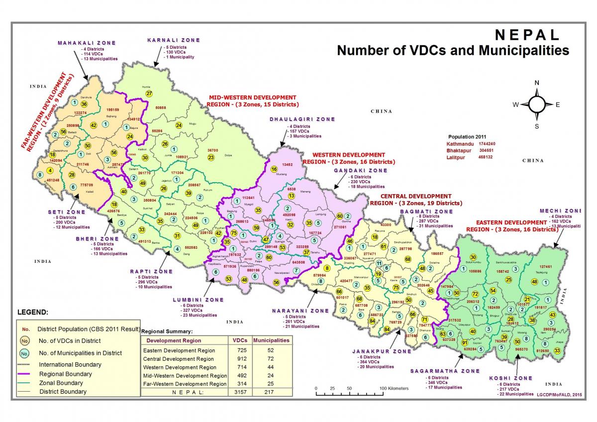 Mapa GIS Nepal