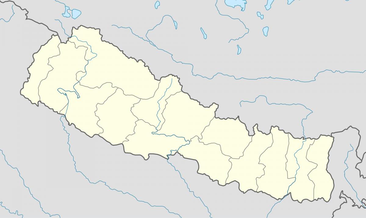 Mapa Nepalu wektor