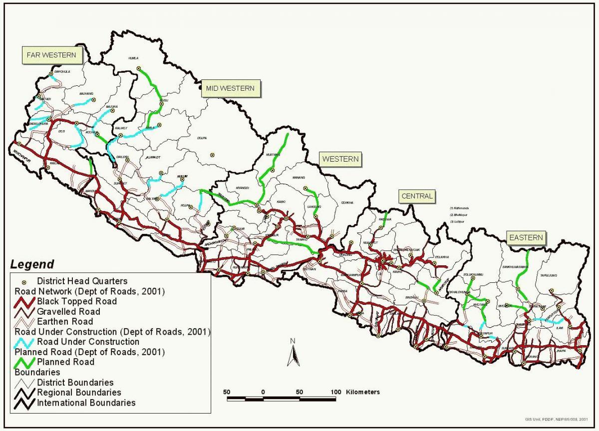 Mapa Nepalu szybki sposób drogę