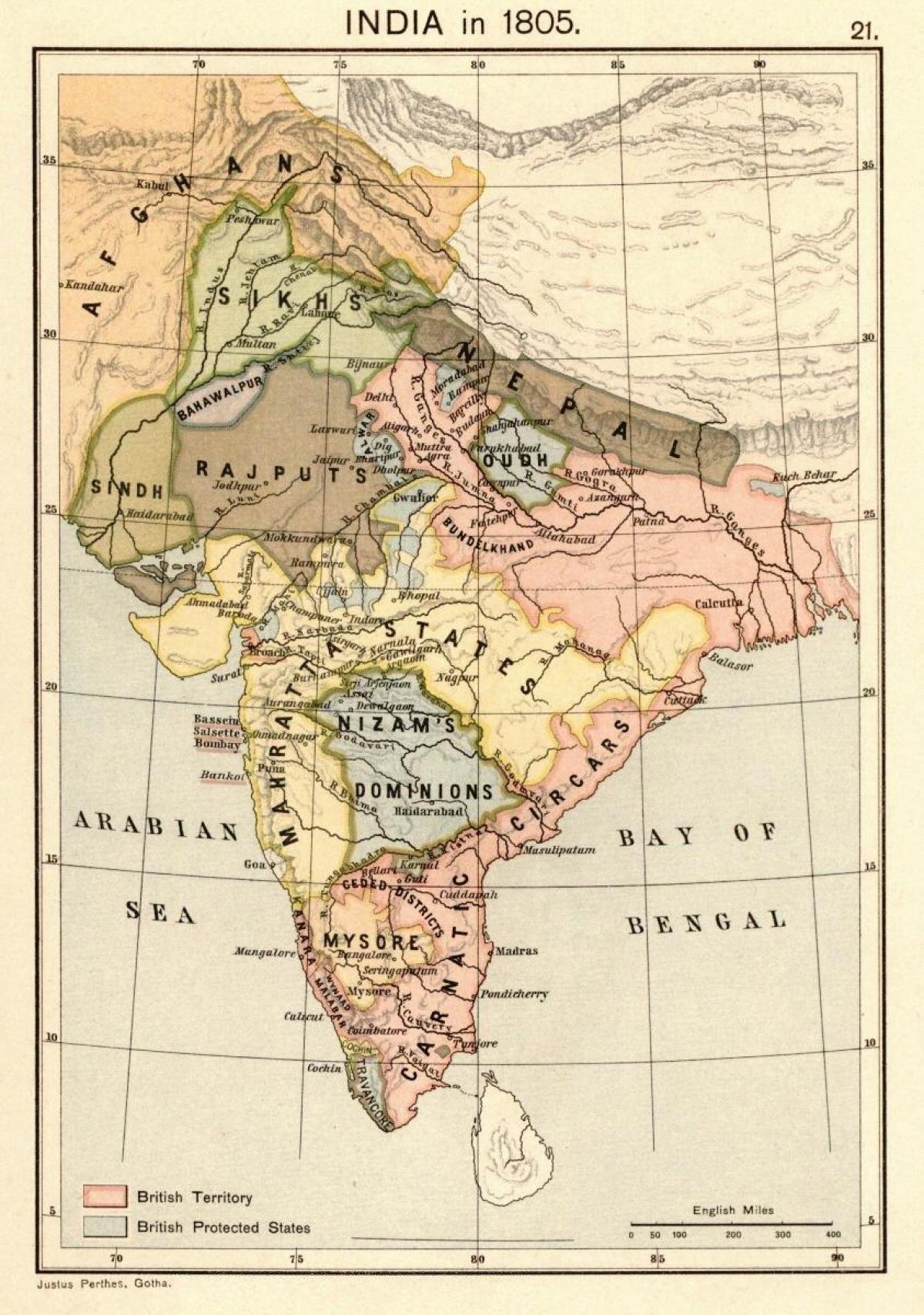 stara mapa Nepalu