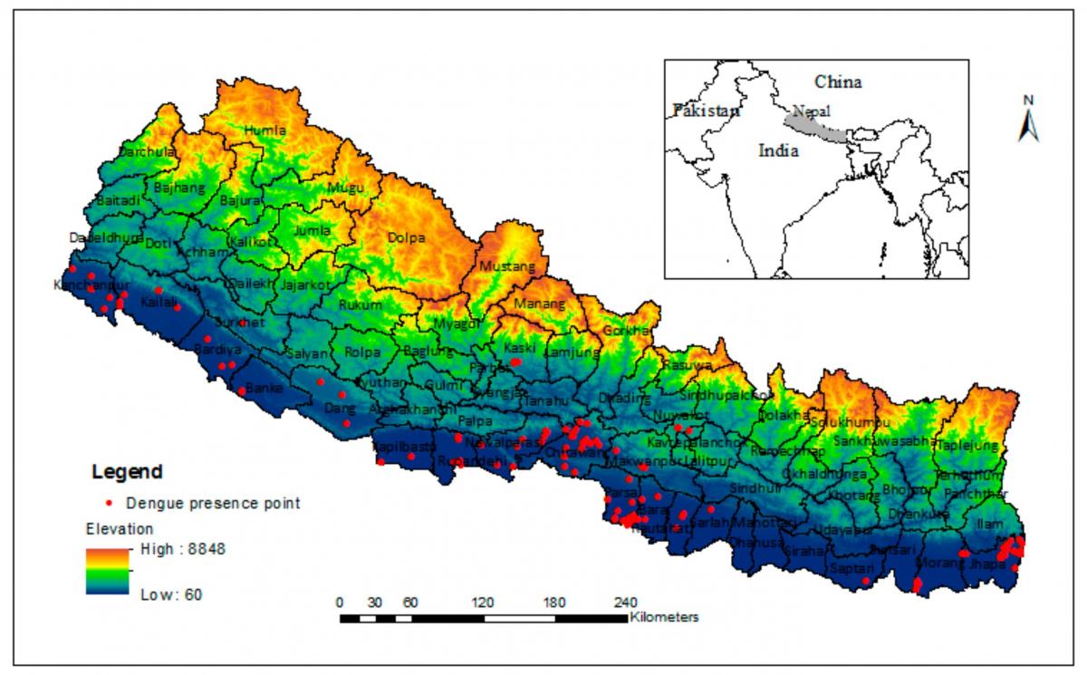 Mapa Nepalu klimatu