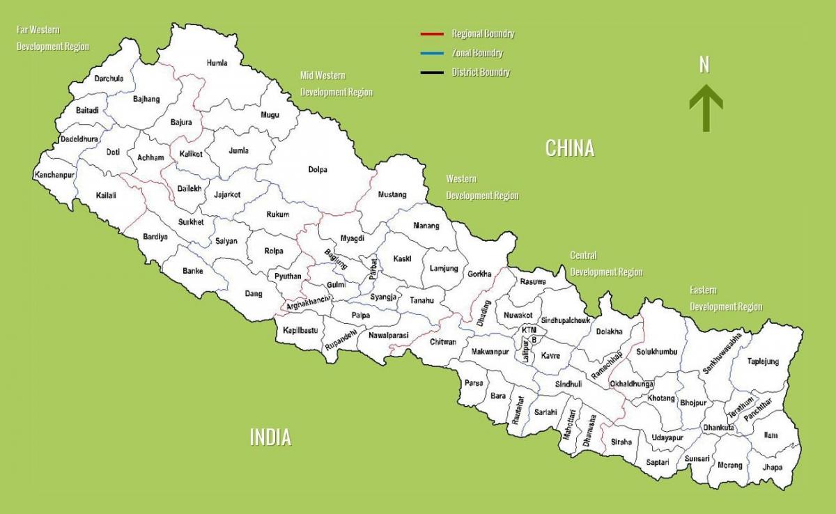 mapa Nepalu
