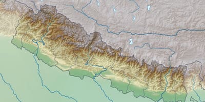 Mapa fizyczna Nepal