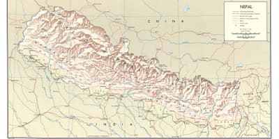 Lotniska Nepalu na mapie