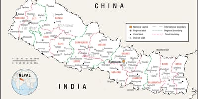 Mapa dom Nepal