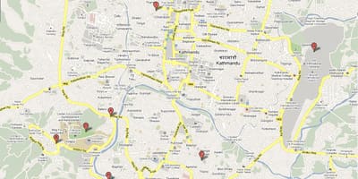 Mapa KTM Nepal