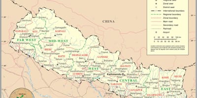 Kolejowa mapa Nepalu