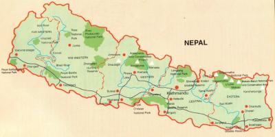 Nepal mapa turystyczna za darmo
