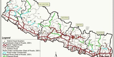 Mapa Nepalu szybki sposób drogę
