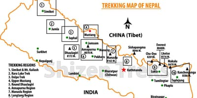 Nepal tor mapie