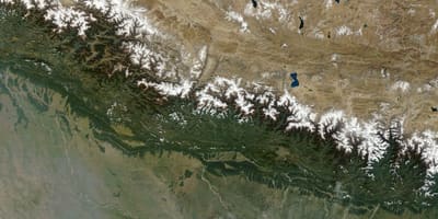 Mapa satelita Nepal wideo