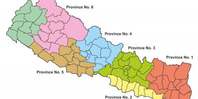 Państwowego mapę Nepalu